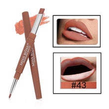 Load image into Gallery viewer, MISS ROSE 1PC 2 In 1 Double Head Lip Liner Pencils Waterproof Matte Lipstick Long Lasting Pigments Nude Color Lipliner Pen TSLM2
