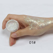 Load image into Gallery viewer, Professional Shimmer Body Glitter Eyeshadow Glitter Gel Art Flash Loose Sequins Cream Eyes Pigment Lips Makeup Comestic TSLM1