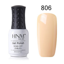 Load image into Gallery viewer, HNM 8ml New Green Yellow Color UV Gel Nail Polish Varnish Soak Off LED Lamp Hybird GelLak For Manicure Nail Art Stamping Lacquer