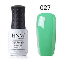 Load image into Gallery viewer, HNM 8ml New Green Yellow Color UV Gel Nail Polish Varnish Soak Off LED Lamp Hybird GelLak For Manicure Nail Art Stamping Lacquer