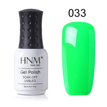 Load image into Gallery viewer, HNM 8ml New Green Yellow Color UV Gel Nail Polish Varnish Soak Off LED Lamp Hybird GelLak For Manicure Nail Art Stamping Lacquer