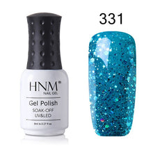 Load image into Gallery viewer, HNM 8ml New Green Yellow Color UV Gel Nail Polish Varnish Soak Off LED Lamp Hybird GelLak For Manicure Nail Art Stamping Lacquer