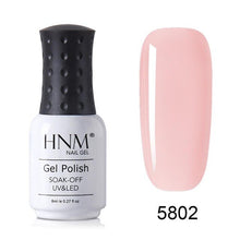 Load image into Gallery viewer, HNM New 8ml Glacier Black UV Gel Nail Polish Narl Art Hybrid Varnish Matt Top LED Lamp Semi Permanent Paint Lucky Lacquer Enamel