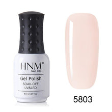 Load image into Gallery viewer, HNM New 8ml Glacier Black UV Gel Nail Polish Narl Art Hybrid Varnish Matt Top LED Lamp Semi Permanent Paint Lucky Lacquer Enamel