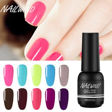 Load image into Gallery viewer, 8ML UV Gel Nail Polish Pure Colors Gel Nail Varnish Semi Permanent Base top Need UV Lamp Every thing For Manicure Paint Design