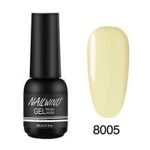 Load image into Gallery viewer, 8ML UV Gel Nail Polish Pure Colors Gel Nail Varnish Semi Permanent Base top Need UV Lamp Every thing For Manicure Paint Design