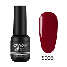 Load image into Gallery viewer, 8ML UV Gel Nail Polish Pure Colors Gel Nail Varnish Semi Permanent Base top Need UV Lamp Every thing For Manicure Paint Design