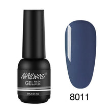 Load image into Gallery viewer, 8ML UV Gel Nail Polish Pure Colors Gel Nail Varnish Semi Permanent Base top Need UV Lamp Every thing For Manicure Paint Design