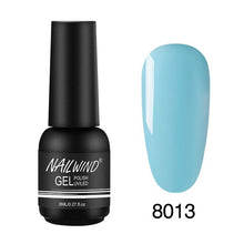 Load image into Gallery viewer, 8ML UV Gel Nail Polish Pure Colors Gel Nail Varnish Semi Permanent Base top Need UV Lamp Every thing For Manicure Paint Design