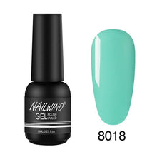Load image into Gallery viewer, 8ML UV Gel Nail Polish Pure Colors Gel Nail Varnish Semi Permanent Base top Need UV Lamp Every thing For Manicure Paint Design
