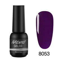 Load image into Gallery viewer, 8ML UV Gel Nail Polish Pure Colors Gel Nail Varnish Semi Permanent Base top Need UV Lamp Every thing For Manicure Paint Design