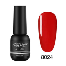 Load image into Gallery viewer, 8ML UV Gel Nail Polish Pure Colors Gel Nail Varnish Semi Permanent Base top Need UV Lamp Every thing For Manicure Paint Design