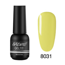 Load image into Gallery viewer, 8ML UV Gel Nail Polish Pure Colors Gel Nail Varnish Semi Permanent Base top Need UV Lamp Every thing For Manicure Paint Design