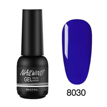 Load image into Gallery viewer, 8ML UV Gel Nail Polish Pure Colors Gel Nail Varnish Semi Permanent Base top Need UV Lamp Every thing For Manicure Paint Design