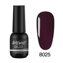Load image into Gallery viewer, 8ML UV Gel Nail Polish Pure Colors Gel Nail Varnish Semi Permanent Base top Need UV Lamp Every thing For Manicure Paint Design