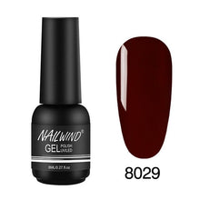 Load image into Gallery viewer, 8ML UV Gel Nail Polish Pure Colors Gel Nail Varnish Semi Permanent Base top Need UV Lamp Every thing For Manicure Paint Design