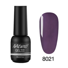Load image into Gallery viewer, 8ML UV Gel Nail Polish Pure Colors Gel Nail Varnish Semi Permanent Base top Need UV Lamp Every thing For Manicure Paint Design
