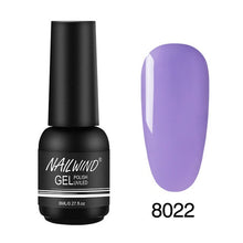 Load image into Gallery viewer, 8ML UV Gel Nail Polish Pure Colors Gel Nail Varnish Semi Permanent Base top Need UV Lamp Every thing For Manicure Paint Design