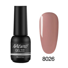 Load image into Gallery viewer, 8ML UV Gel Nail Polish Pure Colors Gel Nail Varnish Semi Permanent Base top Need UV Lamp Every thing For Manicure Paint Design