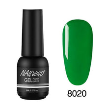 Load image into Gallery viewer, 8ML UV Gel Nail Polish Pure Colors Gel Nail Varnish Semi Permanent Base top Need UV Lamp Every thing For Manicure Paint Design