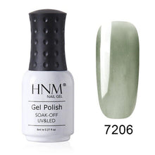 Load image into Gallery viewer, HNM New 8ml Glacier Black UV LED Gel Nail Polish Narl Art Soak Off Hybrid Varnish Lamp Semi Permanent Paint Lucky Lacquer Enamel