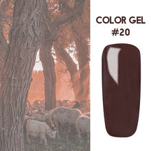 Load image into Gallery viewer, Bukio Nail Polish Pure Color Semi Permanent Base top Need UV LED lamp For Manicure Varnish Paint Hybrid ROSALIND nail gel