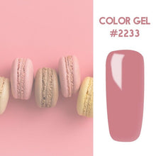 Load image into Gallery viewer, Bukio Nail Polish Pure Color Semi Permanent Base top Need UV LED lamp For Manicure Varnish Paint Hybrid ROSALIND nail gel