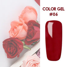 Load image into Gallery viewer, Bukio Nail Polish Pure Color Semi Permanent Base top Need UV LED lamp For Manicure Varnish Paint Hybrid ROSALIND nail gel