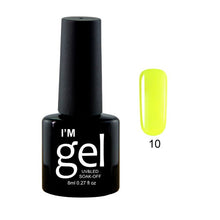 Load image into Gallery viewer, Verntion 8Ml Pure 29 Colors UV Gel Nail Polish High Quality Lucky LED Varnish Primers Top LED Hybrid Semi Permanent Paint Gellak