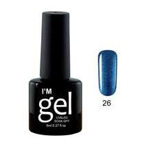Load image into Gallery viewer, Verntion 8Ml Pure 29 Colors UV Gel Nail Polish High Quality Lucky LED Varnish Primers Top LED Hybrid Semi Permanent Paint Gellak