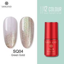 Load image into Gallery viewer, SAVILAND Superfine Platinum Sparkle Gel Varnish Diamond Glitter Lacquer Gel for DIY Gel Paint Design Nail Art