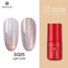 Load image into Gallery viewer, SAVILAND Superfine Platinum Sparkle Gel Varnish Diamond Glitter Lacquer Gel for DIY Gel Paint Design Nail Art
