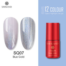 Load image into Gallery viewer, SAVILAND Superfine Platinum Sparkle Gel Varnish Diamond Glitter Lacquer Gel for DIY Gel Paint Design Nail Art