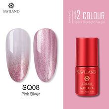 Load image into Gallery viewer, SAVILAND Superfine Platinum Sparkle Gel Varnish Diamond Glitter Lacquer Gel for DIY Gel Paint Design Nail Art