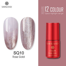 Load image into Gallery viewer, SAVILAND Superfine Platinum Sparkle Gel Varnish Diamond Glitter Lacquer Gel for DIY Gel Paint Design Nail Art