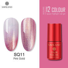 Load image into Gallery viewer, SAVILAND Superfine Platinum Sparkle Gel Varnish Diamond Glitter Lacquer Gel for DIY Gel Paint Design Nail Art