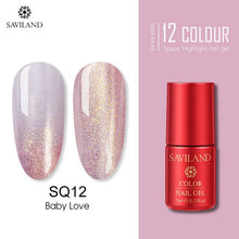 Load image into Gallery viewer, SAVILAND Superfine Platinum Sparkle Gel Varnish Diamond Glitter Lacquer Gel for DIY Gel Paint Design Nail Art