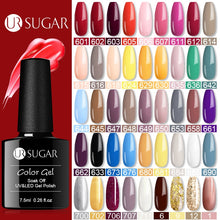 Load image into Gallery viewer, UR SUGAR Matte Top Coat Color UV Gel Nail Polish Red Pink Series Semi Permanent Soak Off UV Gel Varnish DIY Nail Art Gel Paint