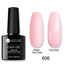 Load image into Gallery viewer, UR SUGAR Matte Top Coat Color UV Gel Nail Polish Red Pink Series Semi Permanent Soak Off UV Gel Varnish DIY Nail Art Gel Paint