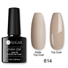 Load image into Gallery viewer, UR SUGAR Matte Top Coat Color UV Gel Nail Polish Red Pink Series Semi Permanent Soak Off UV Gel Varnish DIY Nail Art Gel Paint