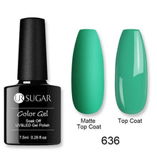 Load image into Gallery viewer, UR SUGAR Matte Top Coat Color UV Gel Nail Polish Red Pink Series Semi Permanent Soak Off UV Gel Varnish DIY Nail Art Gel Paint