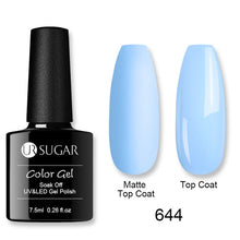 Load image into Gallery viewer, UR SUGAR Matte Top Coat Color UV Gel Nail Polish Red Pink Series Semi Permanent Soak Off UV Gel Varnish DIY Nail Art Gel Paint