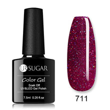 Load image into Gallery viewer, UR SUGAR Matte Top Coat Color UV Gel Nail Polish Red Pink Series Semi Permanent Soak Off UV Gel Varnish DIY Nail Art Gel Paint