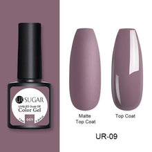 Load image into Gallery viewer, UR SUGAR Matte Top Coat Color UV Gel Nail Polish Red Pink Series Semi Permanent Soak Off UV Gel Varnish DIY Nail Art Gel Paint