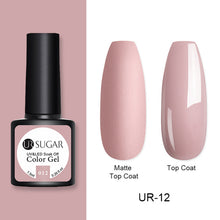 Load image into Gallery viewer, UR SUGAR Matte Top Coat Color UV Gel Nail Polish Red Pink Series Semi Permanent Soak Off UV Gel Varnish DIY Nail Art Gel Paint