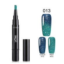 Load image into Gallery viewer, LEMOOC 5ml Thermal Color Changing Nail Gel Polish Pen Rainbow Holographic Glitters Gel Polish Soak Off UV Gel Paint For Nails