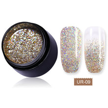 Load image into Gallery viewer, UR SUGAR 5ml Color Gel Polish Glitter Nail Art Soak Off UV LED Gel Varnish UV Color Paint Gel Nail Varnish Gel Manicure