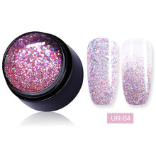 Load image into Gallery viewer, UR SUGAR 5ml Color Gel Polish Glitter Nail Art Soak Off UV LED Gel Varnish UV Color Paint Gel Nail Varnish Gel Manicure