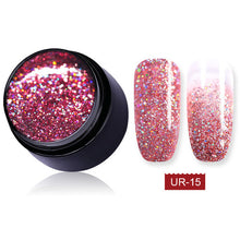 Load image into Gallery viewer, UR SUGAR 5ml Color Gel Polish Glitter Nail Art Soak Off UV LED Gel Varnish UV Color Paint Gel Nail Varnish Gel Manicure