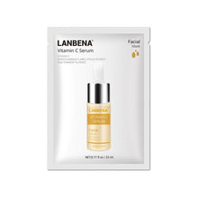 Load image into Gallery viewer, LANBENA Face Mask Vitamin C Serum Facial Mask Fruit Extracts Whitening Anti Aging Brighten Skin Care Sheet Mask Fresh Face Care